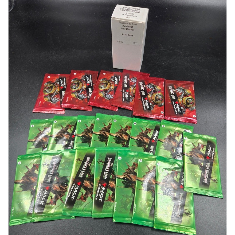 MTG The Brothers War Promo Pack Lot 21ct 6 Foil Red 15 Green BRO Wizards